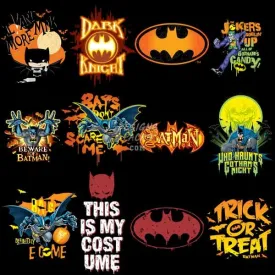 10 Halloween Cartoon Bat Designs Bundle PNG