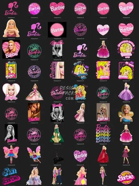 52 Doll Cartoon Designs Bundles PNG