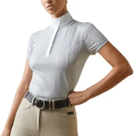 Ariat Aptos Ladies Show Shirt - Pearl Grey Dot