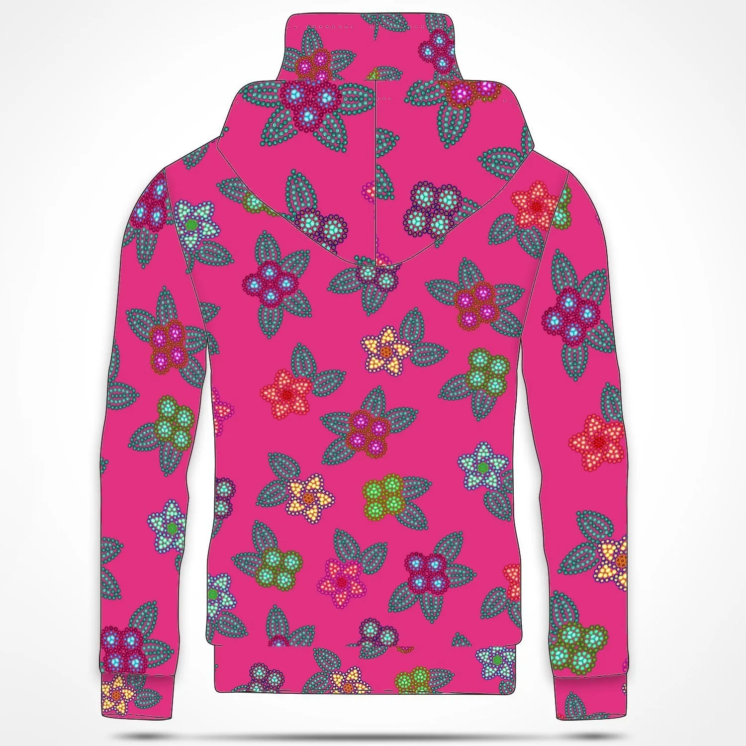 Berry Flowers Hoodie with Face Cover