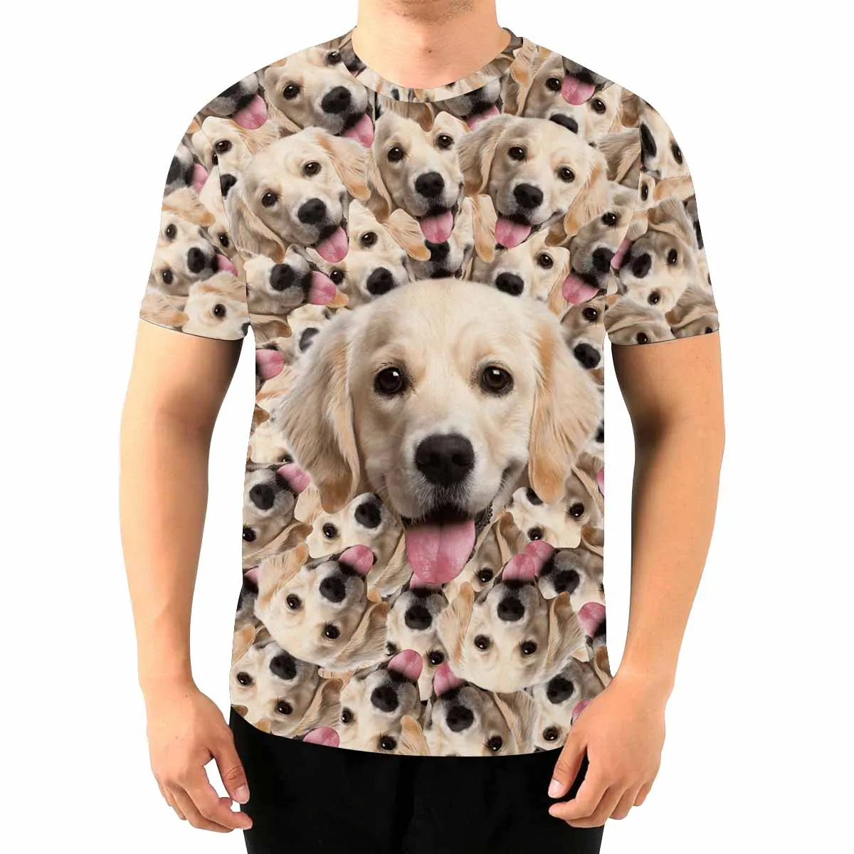 Custom Face Spin Dog Men's T-shirt