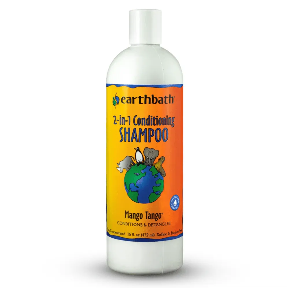 EarthBath 2 in 1 Conditioning Shampoo Mango Tango Long Coat for Dogs and Cats