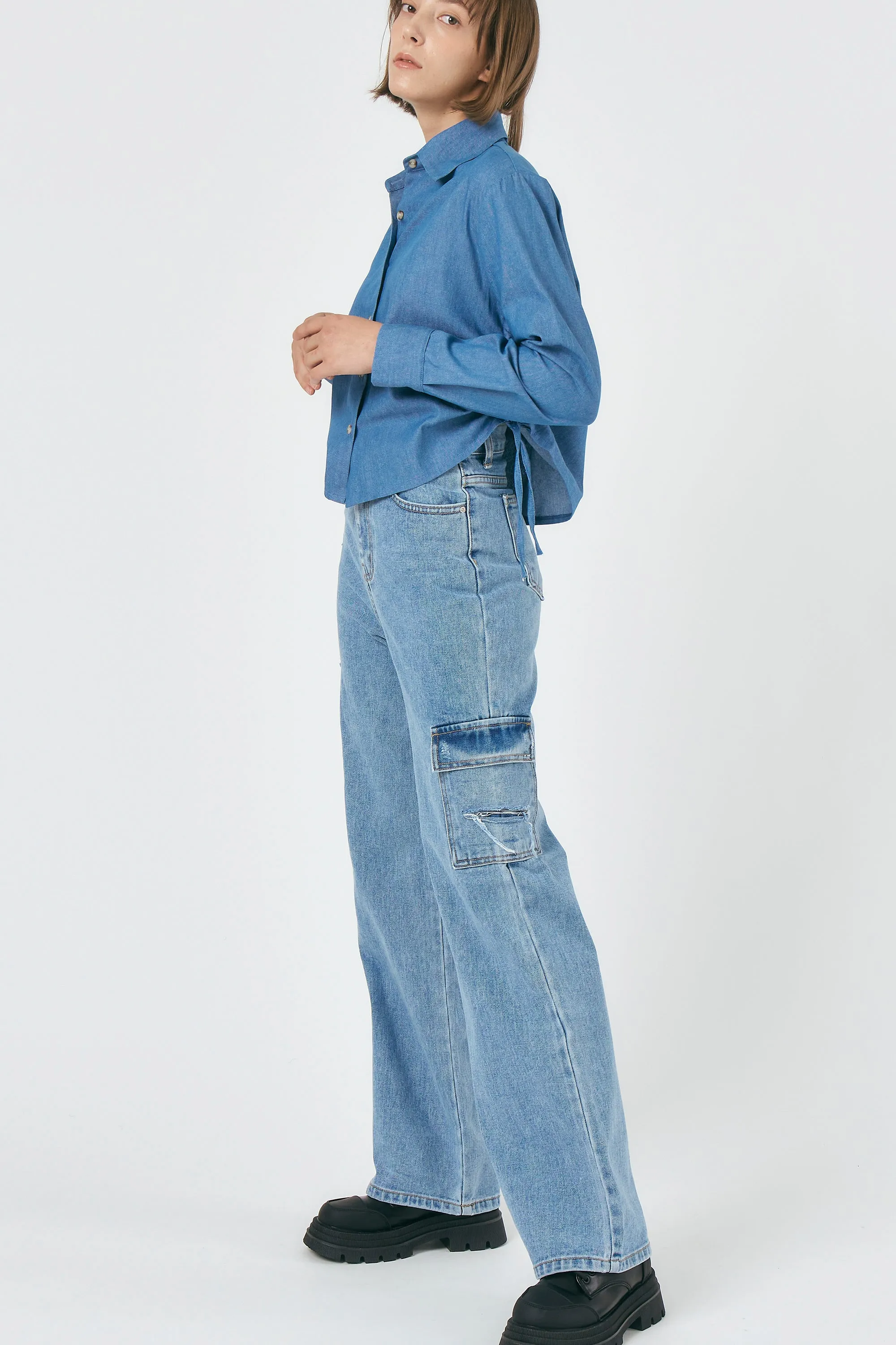 Eleanor Cargo Denim Pants