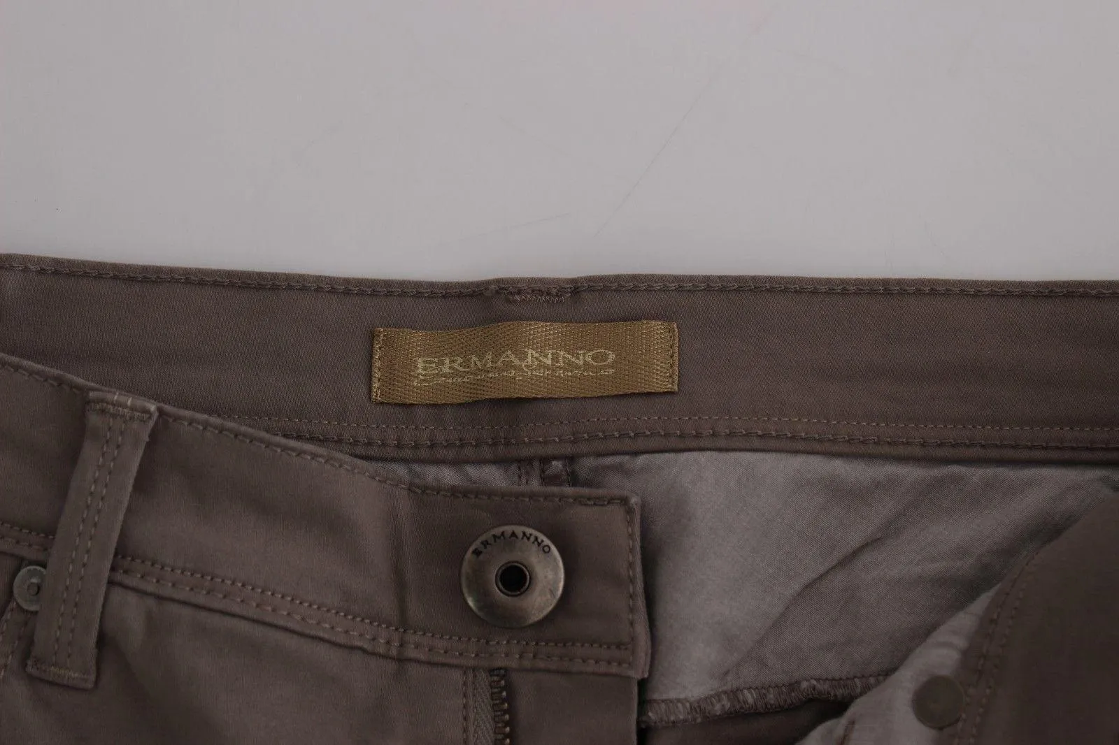 Ermanno Scervino Taupe Beige Slim Jeans Denim Pants Skinny