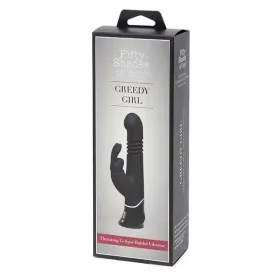 Fifty Shades Of Grey Greedy Girl Rechargeable Thrusting G Spot Rabbit Vibrator - Black