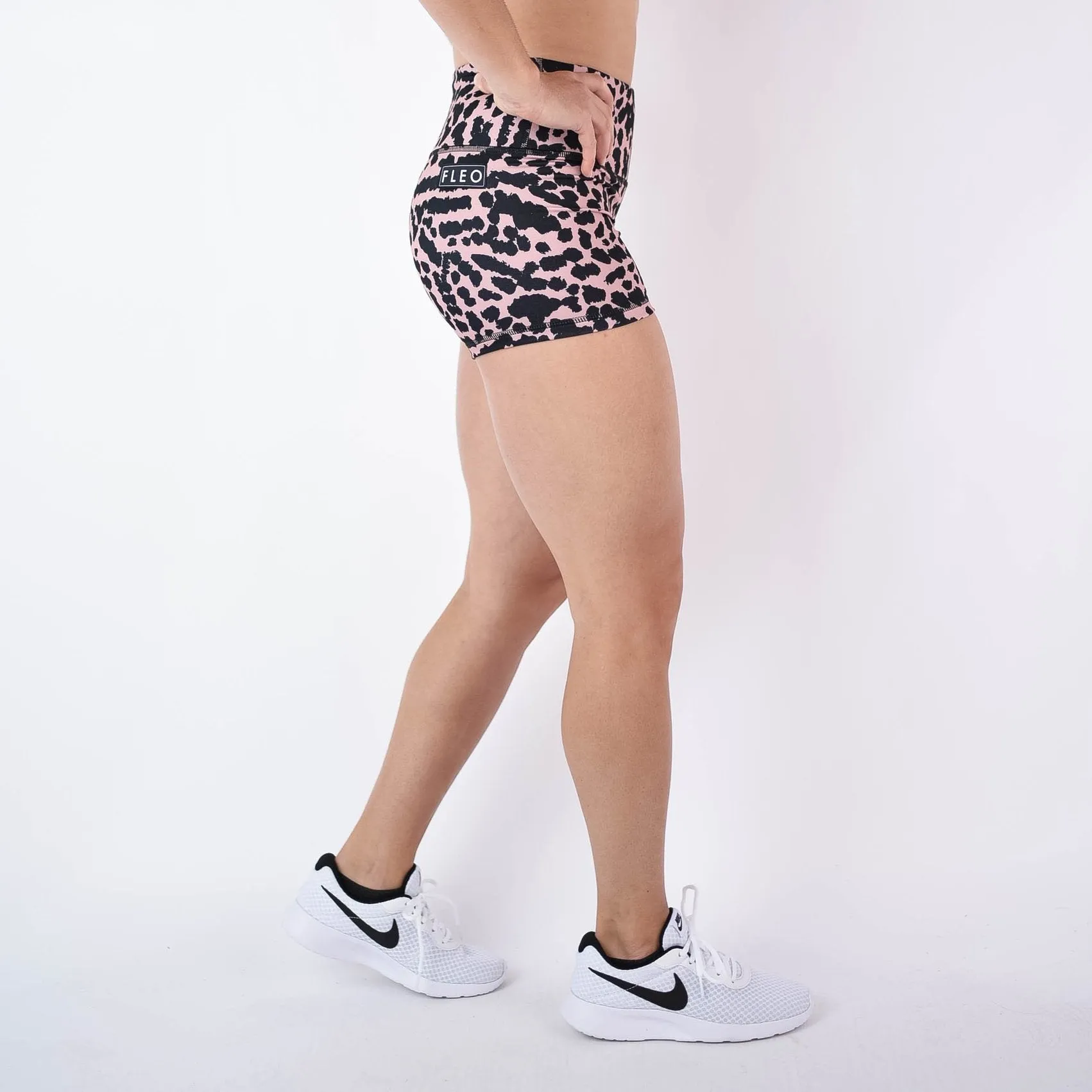 FLEO Leopard Frenzy Shorts (Power High-rise)