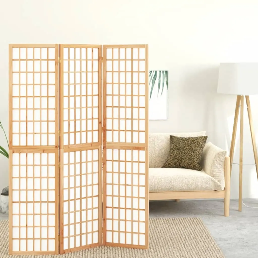 Folding 3-Panel Room Divider Japanese Style 120x170 cm