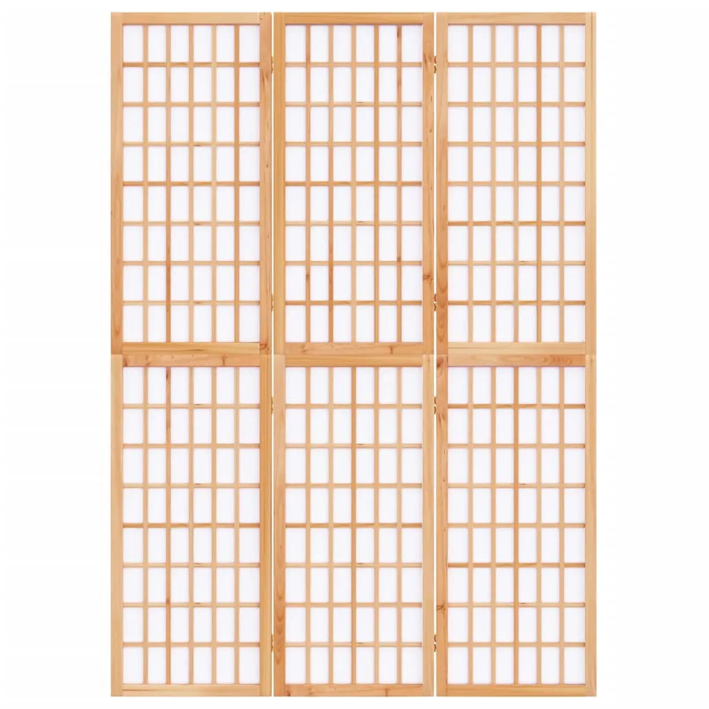 Folding 3-Panel Room Divider Japanese Style 120x170 cm