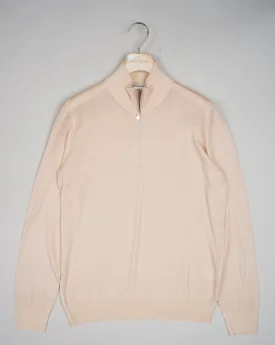 Gran Sasso Vintage Merino Half Zip / Light Beige