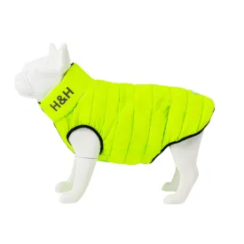 Hugo & Hudson Dog Puffer Jacket Reversible Green & Navy