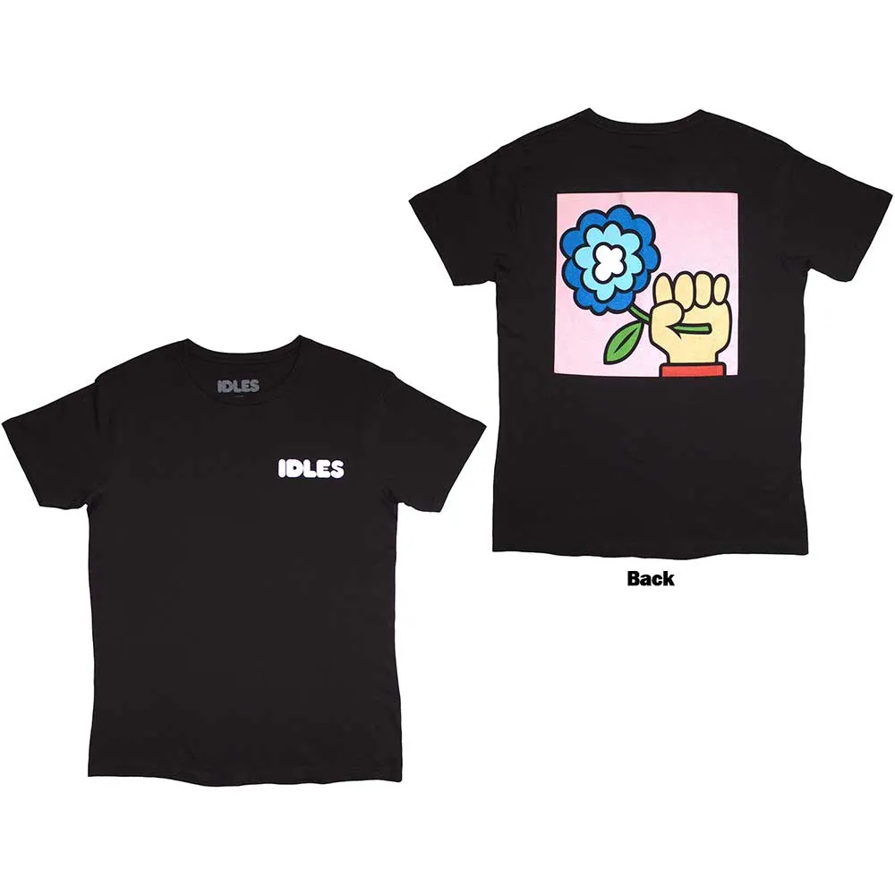 Idles Unisex T-Shirt: Cartoon Flower (Back Print)