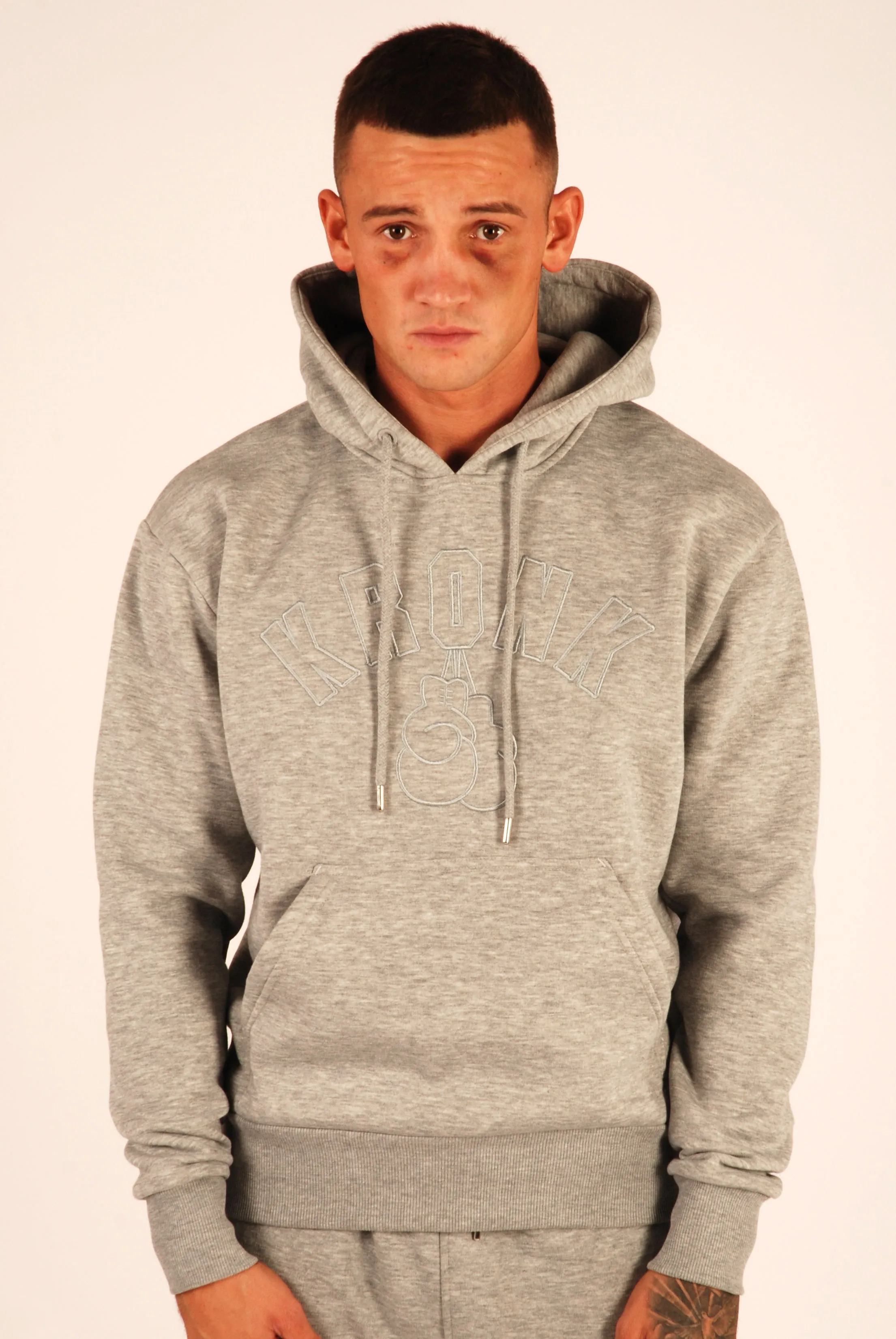 KRONK Gloves Stealth Hoodie Regular Fit Sports Grey