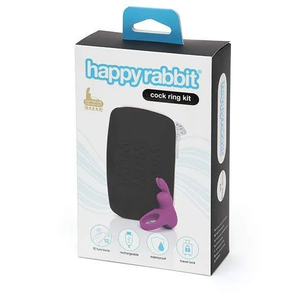 Love Honey - Happy Rabbit Cock Ring Kit 2 Pieces (Multi Colour)