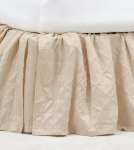 Luxembourg Neutral Ruffled Bed Skirt (Twin 39x75)