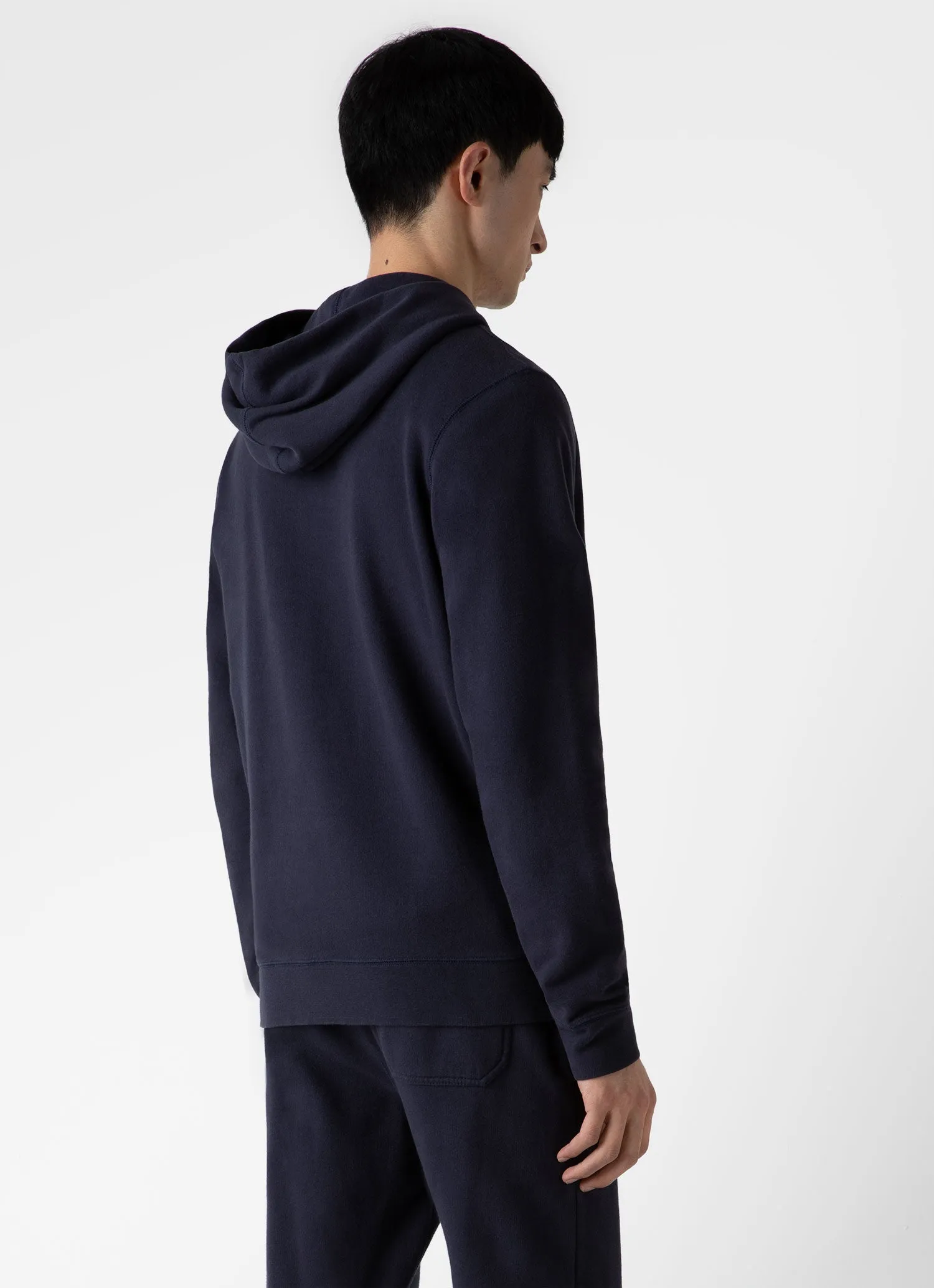 Men's Loopback Zip Hoodie in Navy