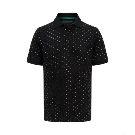 Mercedes Mens Polka Dot Polo, Black