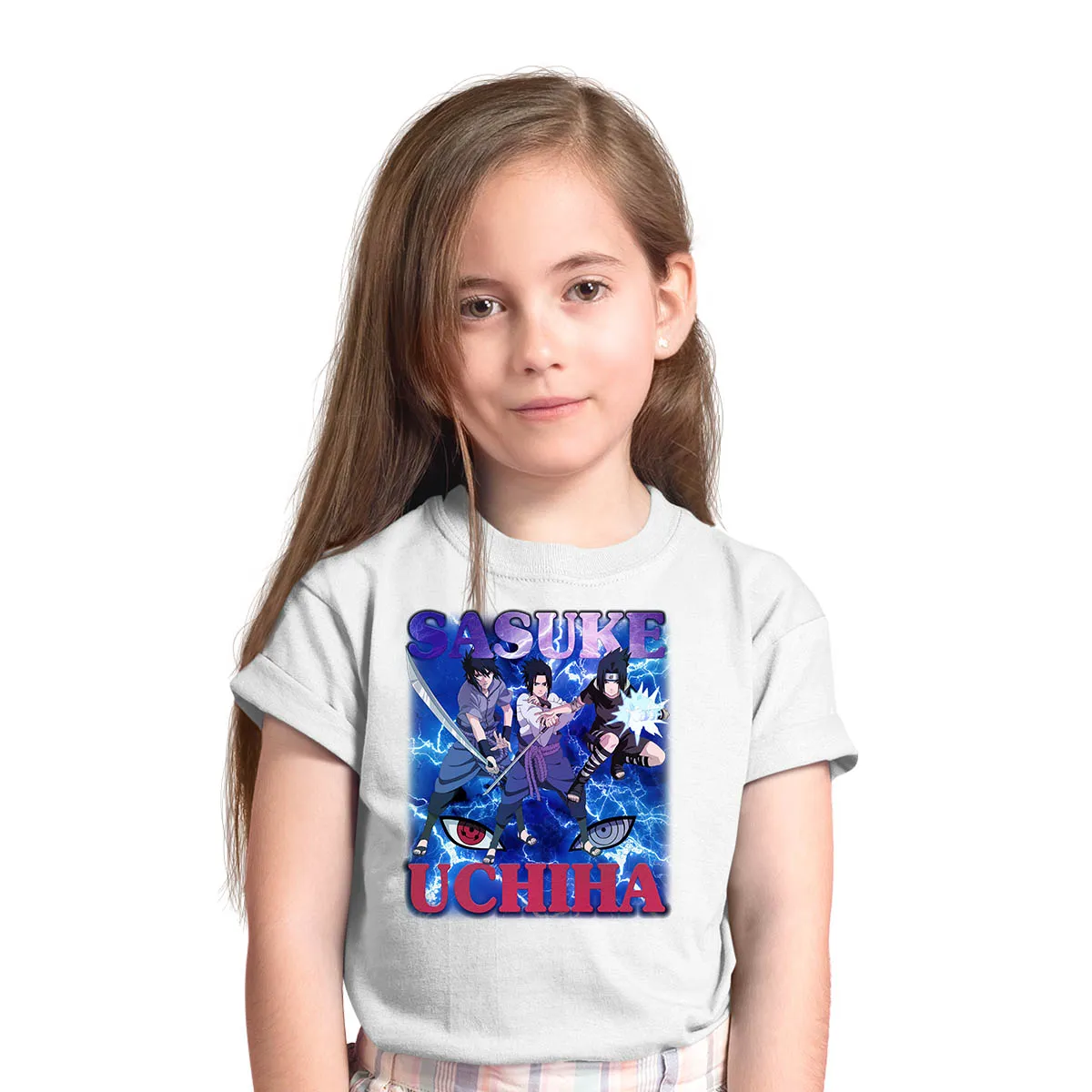 Naruto Shippuden Sasuke Uchiha Graphic Art Naruto Anime Manga T-shirt for Kids