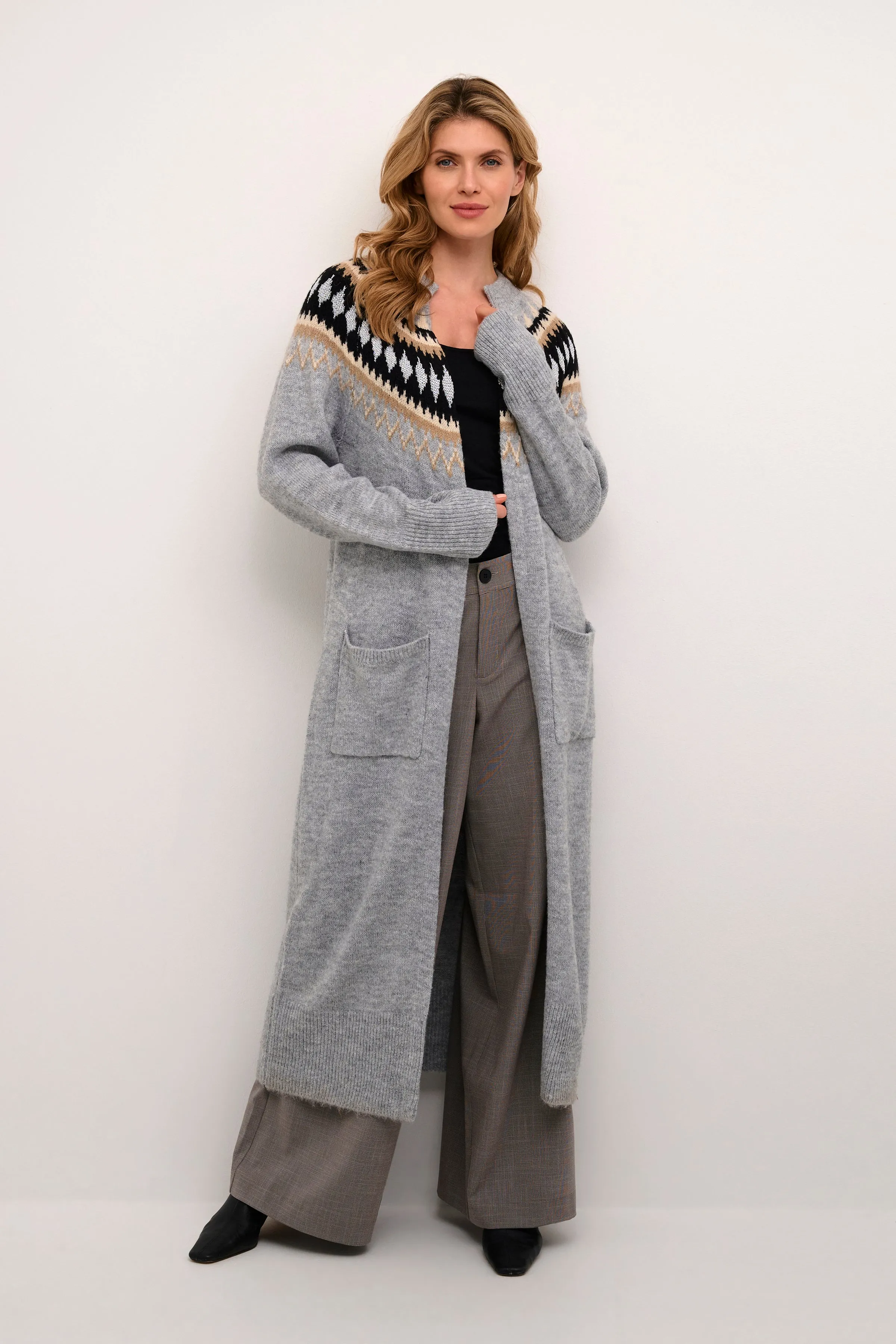 Nickie Thurid Cardigan in Light Grey Melange