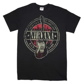 Nirvana Established 1988 Guitar Stamp Mens T Shirt Black