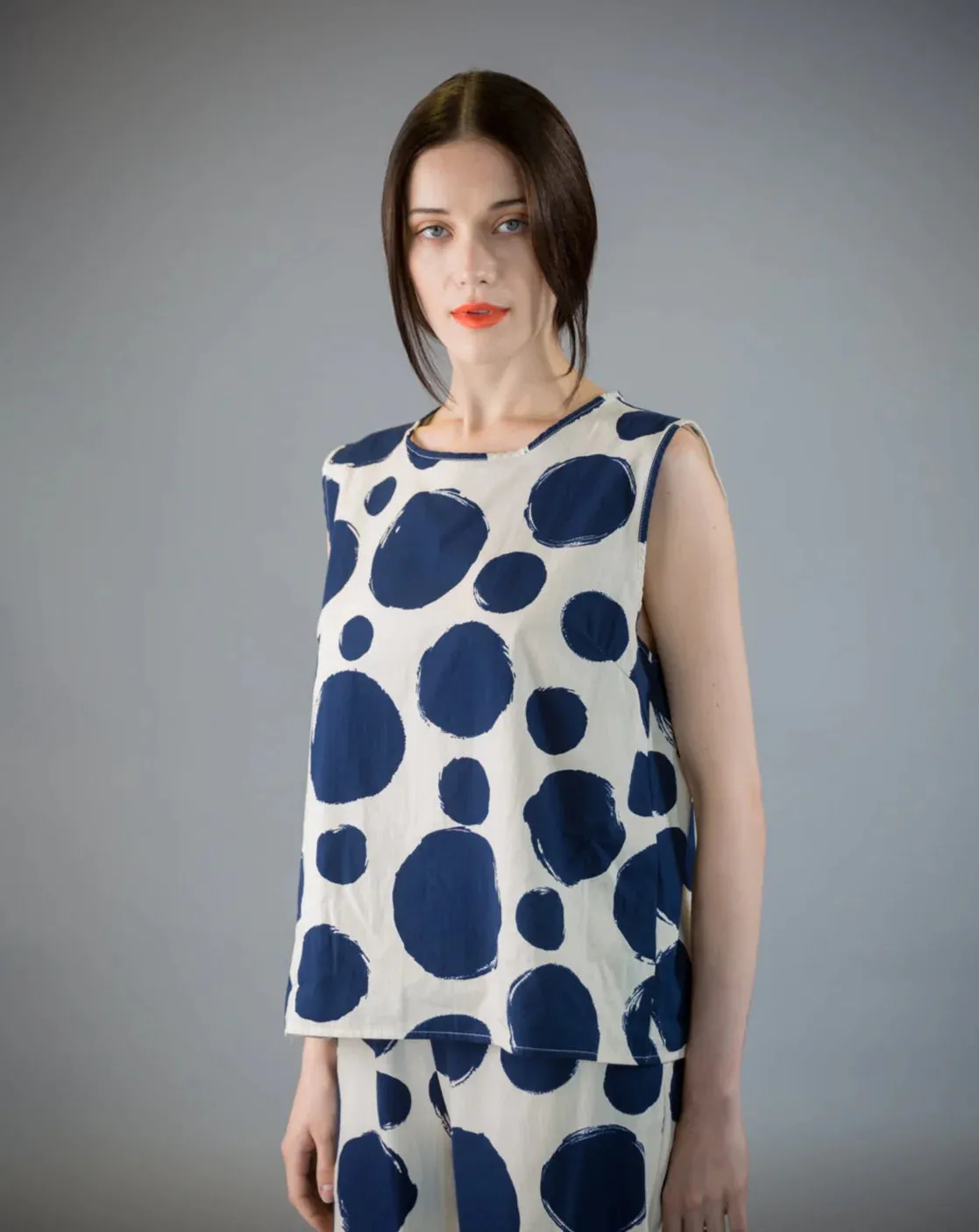 Paolo Tricot Sale, SU8202 Polka Dot Tank 50% Off Regular Price