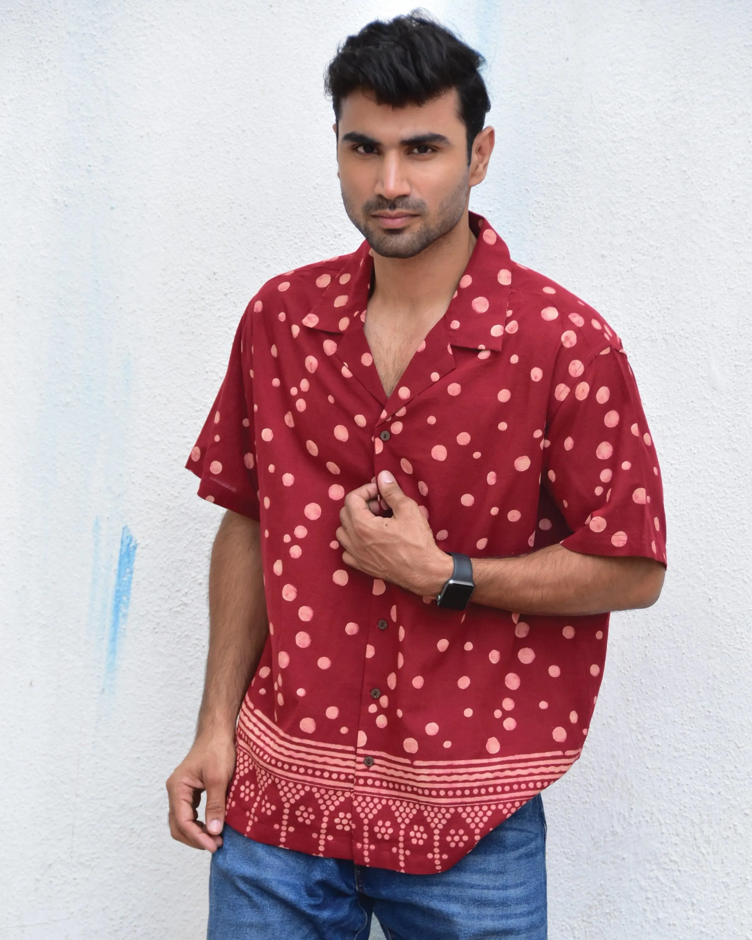 Polka Fun Handblockprinted Pure Cotton Shirt