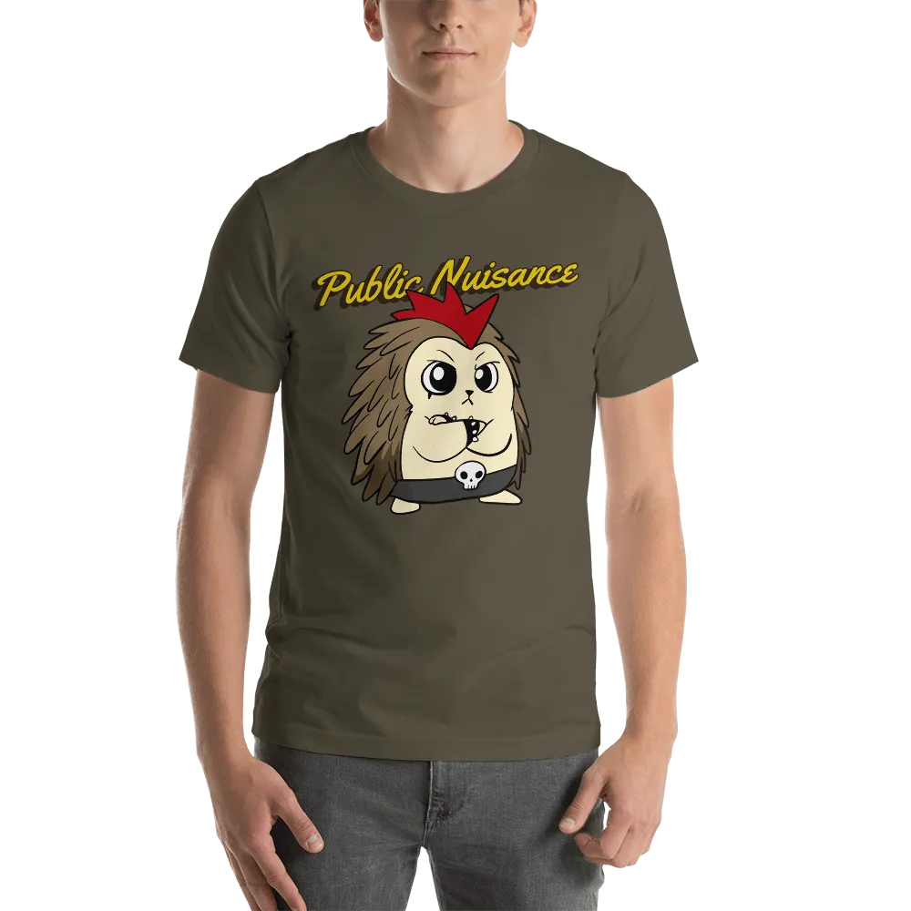 Public Nuisance Angry Libertarian Cartoon Porcupine T-Shirt