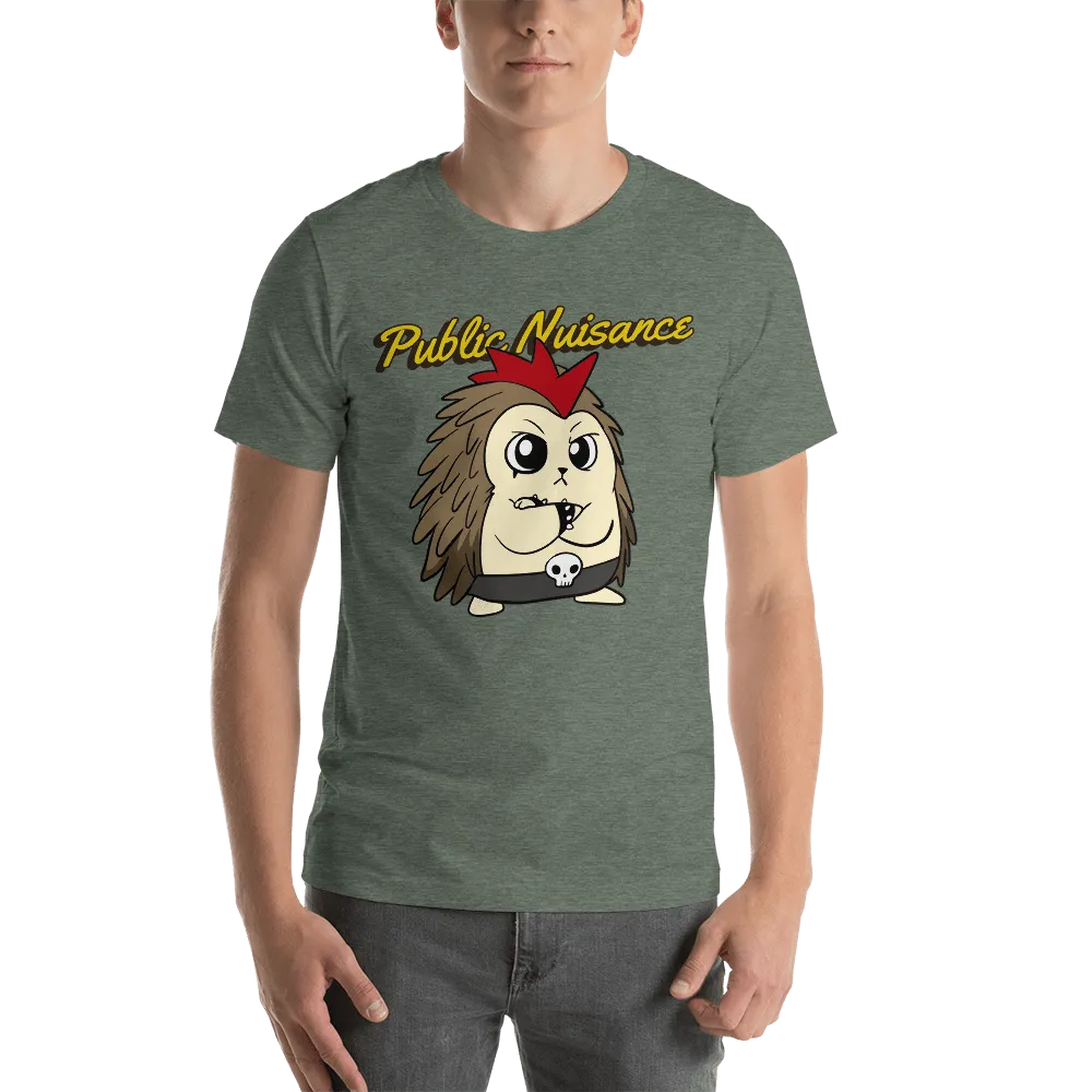 Public Nuisance Angry Libertarian Cartoon Porcupine T-Shirt