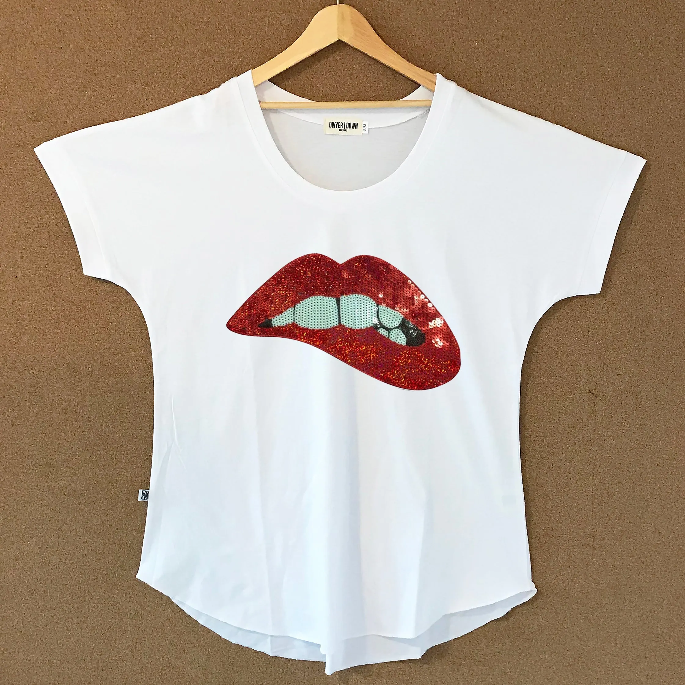 Red Glitter Lips Relaxed Weekender T-Shirt