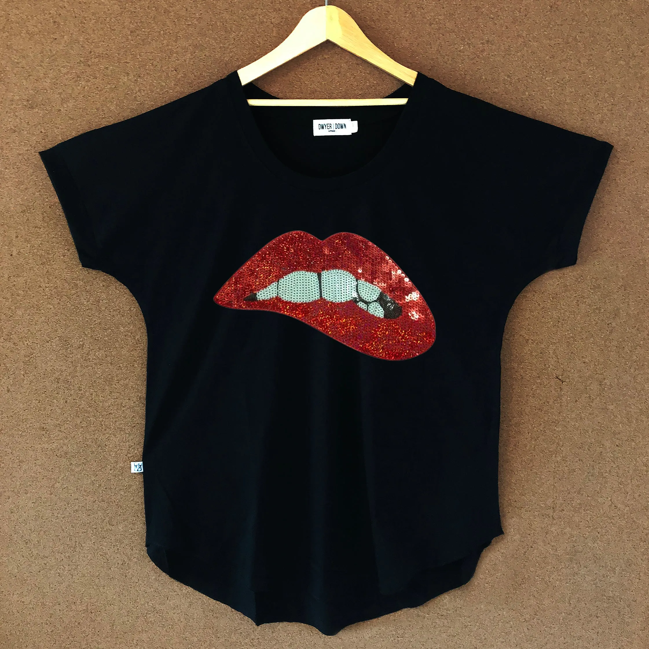 Red Glitter Lips Relaxed Weekender T-Shirt