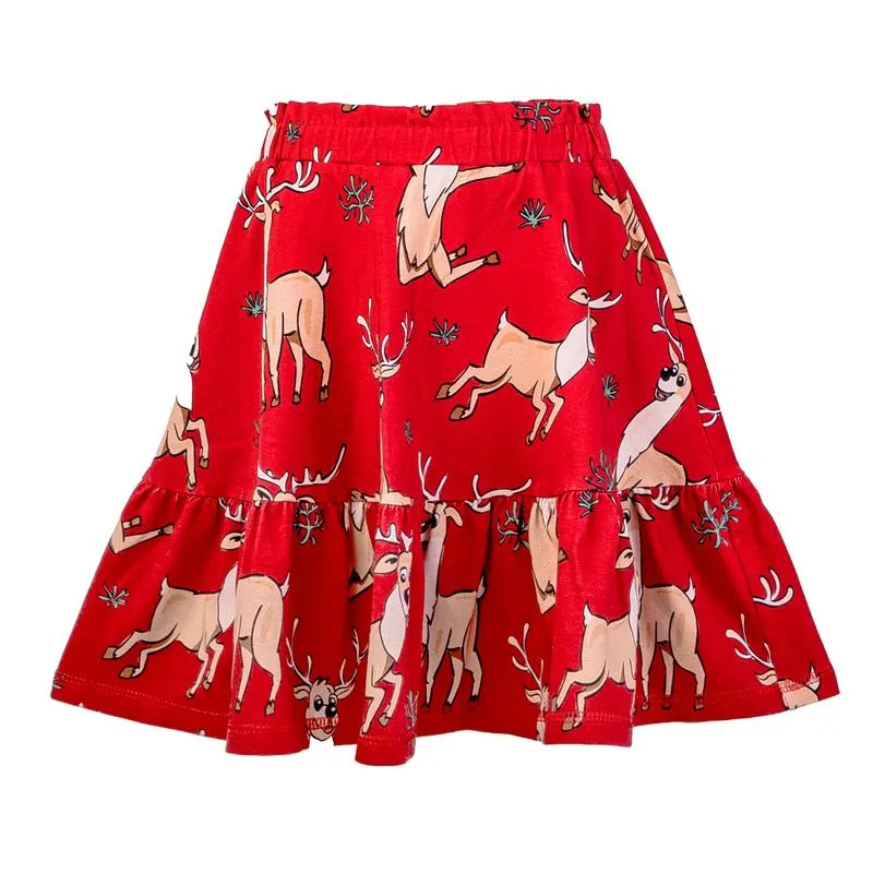 Red Reindeer Twirl Skirt