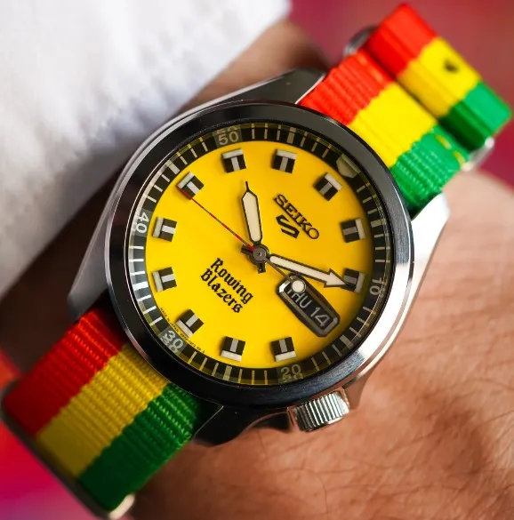 Seiko SRPJ69 Rowing Blazer Yellow Dial Watch