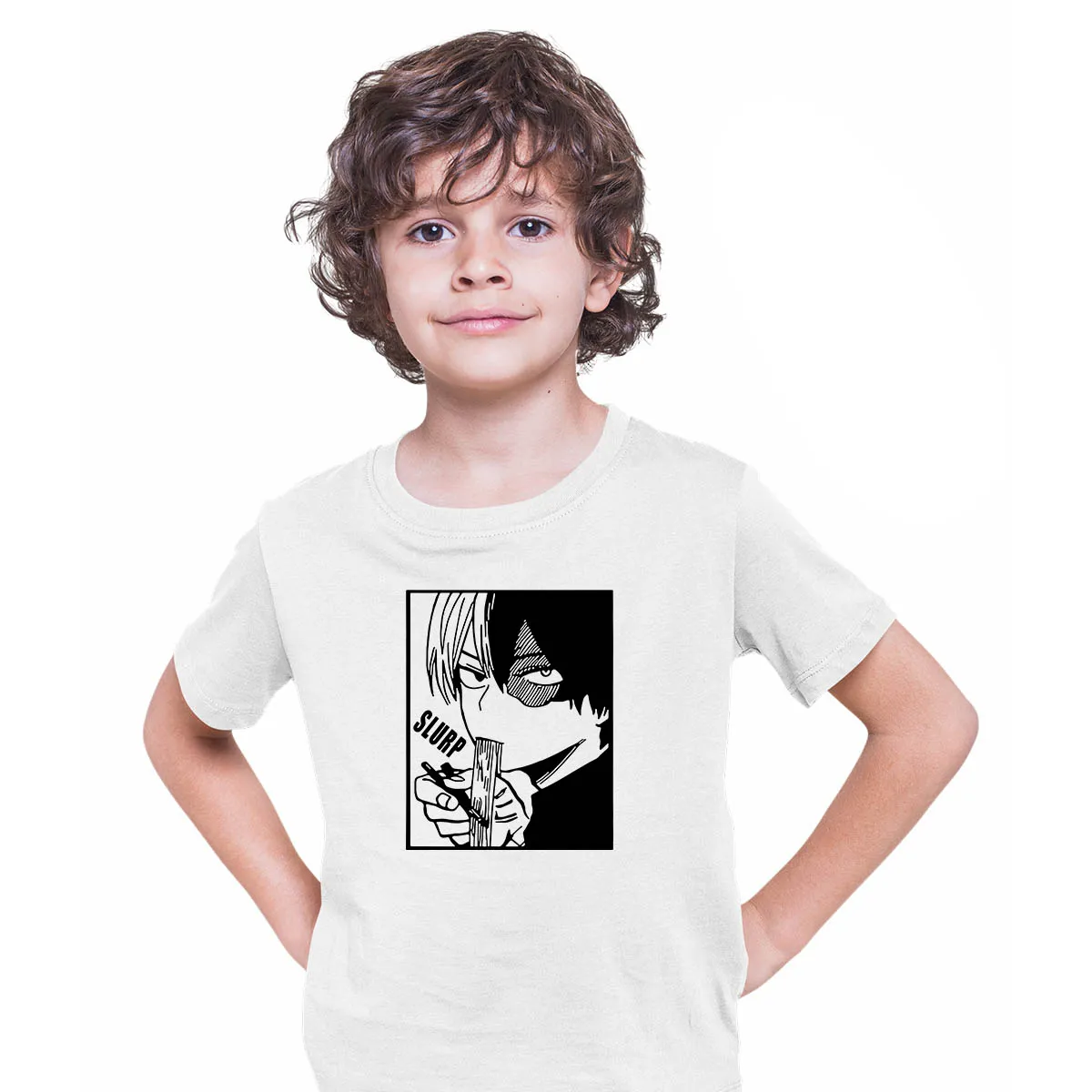 Shoto Todoroki Slurp My Hero Academia Boku No Hero Anime Manga T-shirt for Kids