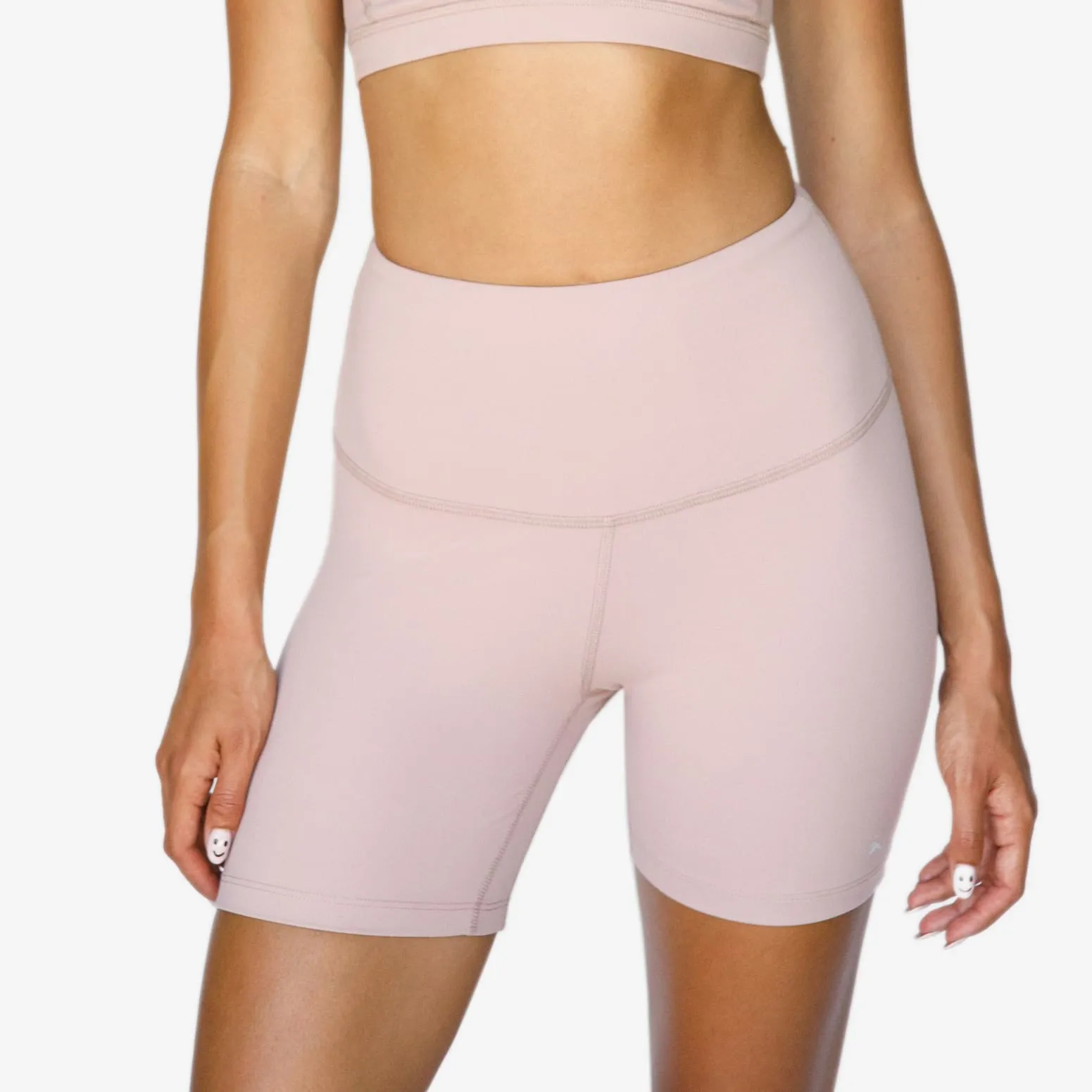 Solo High Waisted Biker Shorts Mauve