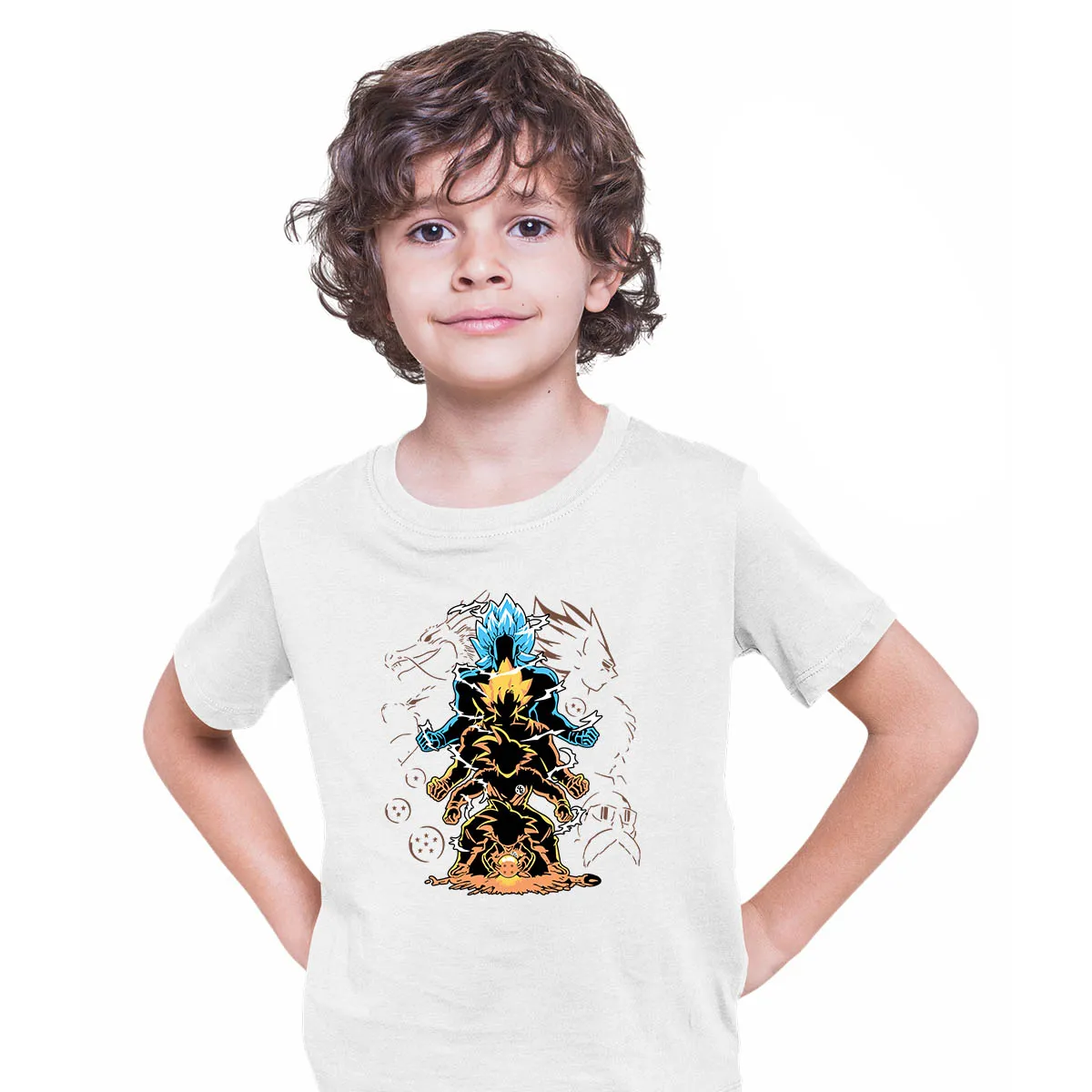 Son Goku Graphic Art Dragon Ball Z Japanese Anime Manga T-shirt for Kids