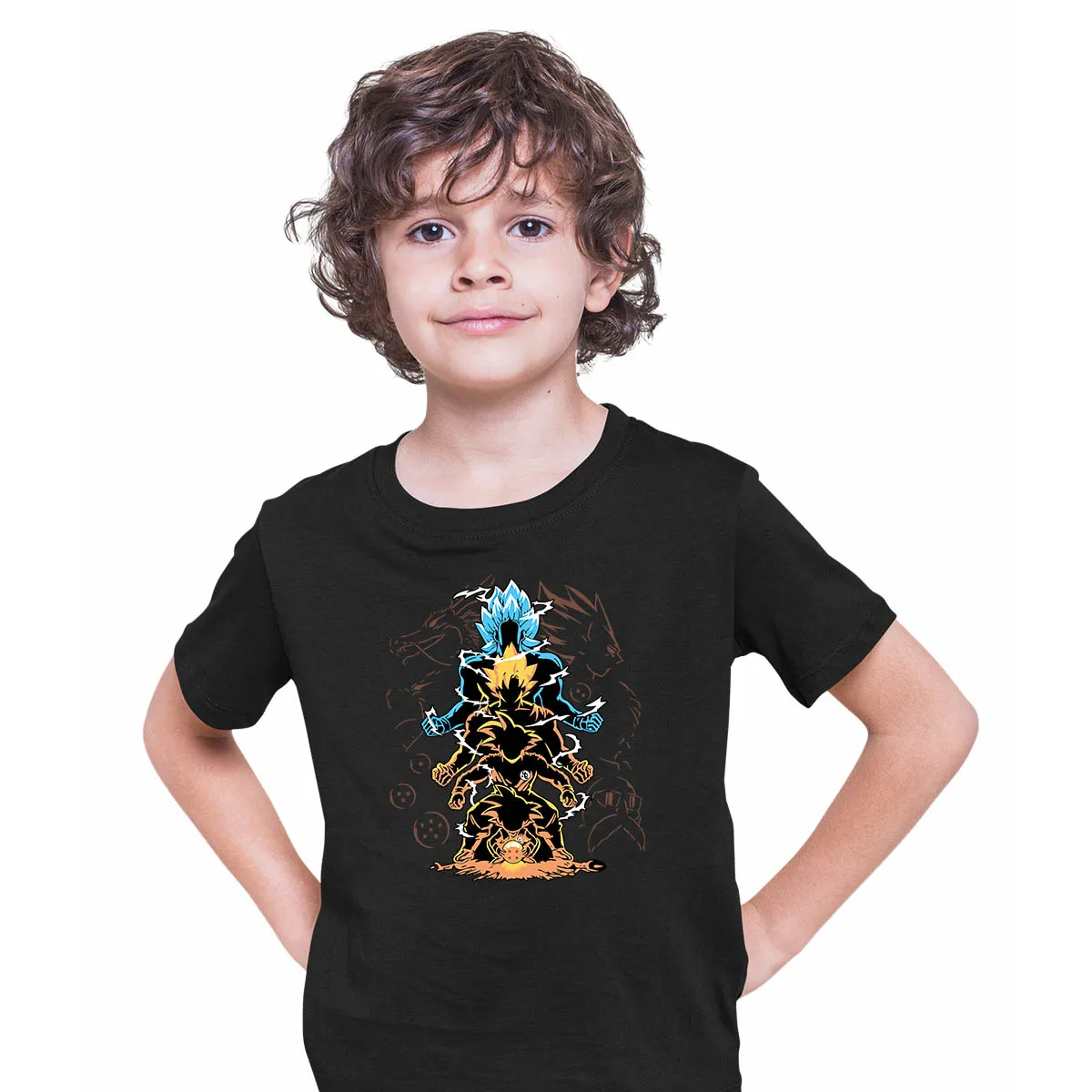 Son Goku Graphic Art Dragon Ball Z Japanese Anime Manga T-shirt for Kids