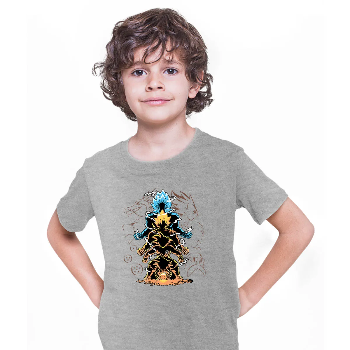 Son Goku Graphic Art Dragon Ball Z Japanese Anime Manga T-shirt for Kids