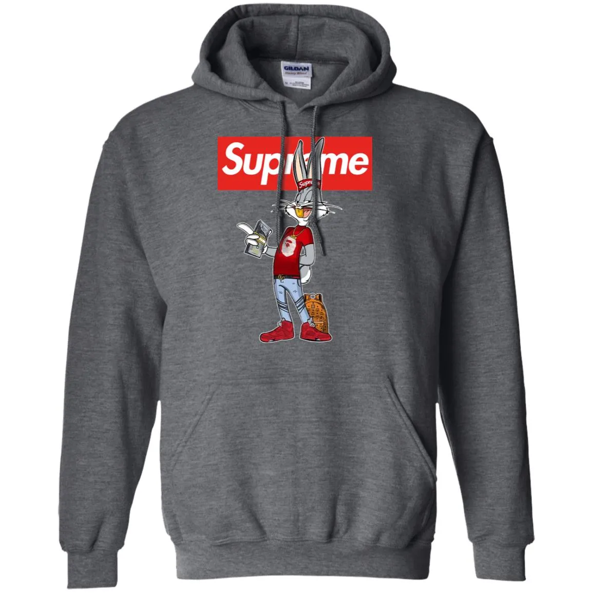 Supreme Rabbit Money Pullover Hoodie Sweatshirt