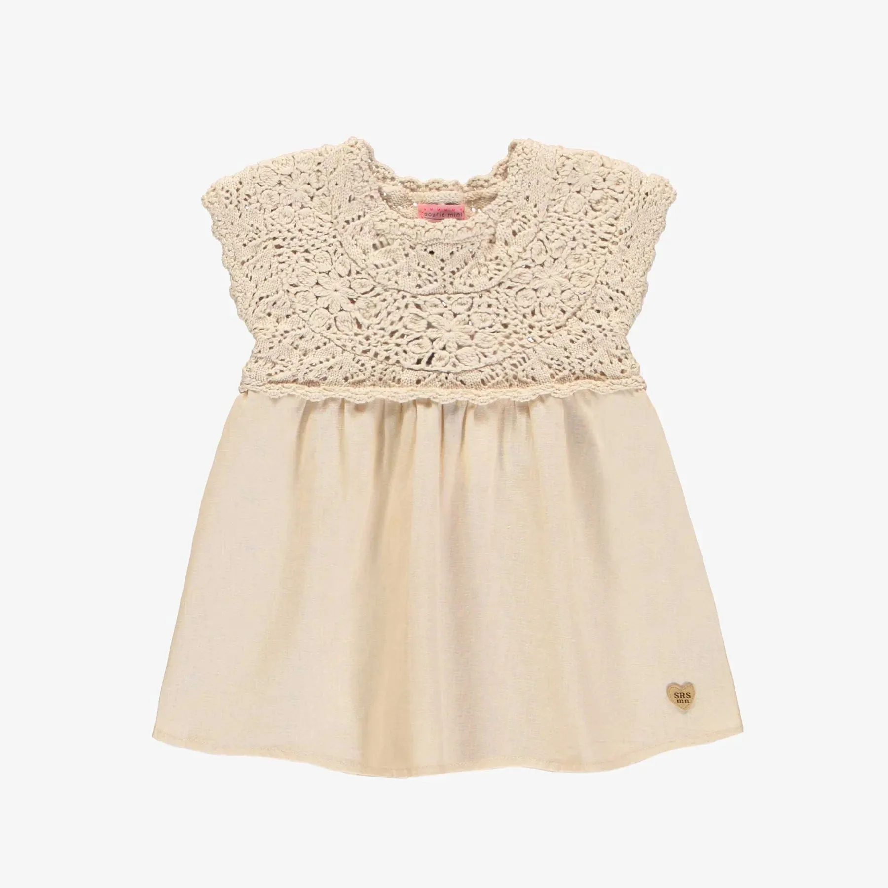 The Bailey Linen Crochet Dress - BABY