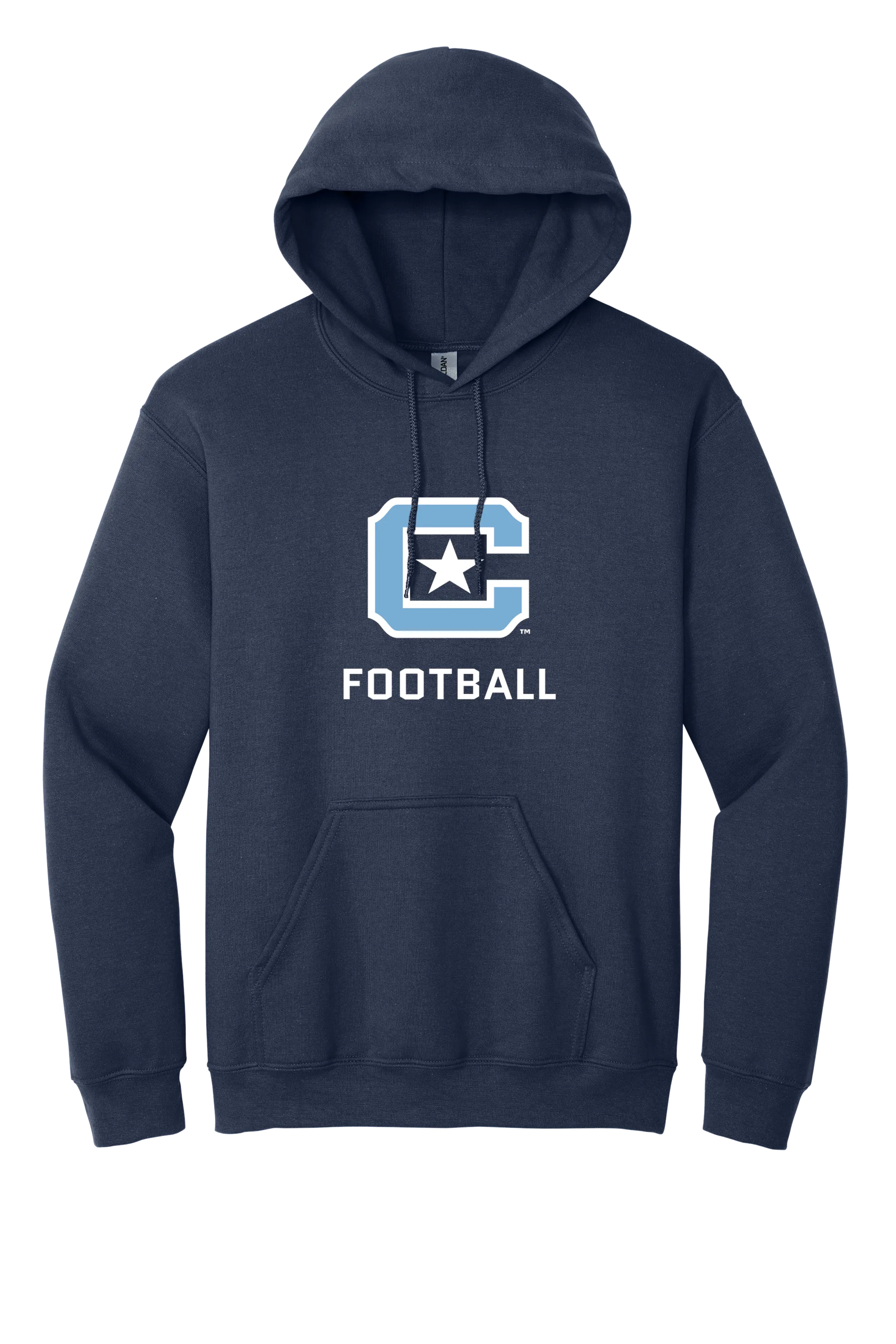 The Citadel Block C Star logo, Sports - Football,  Heavy Blend™ Hooded Unisex Sweatshirt