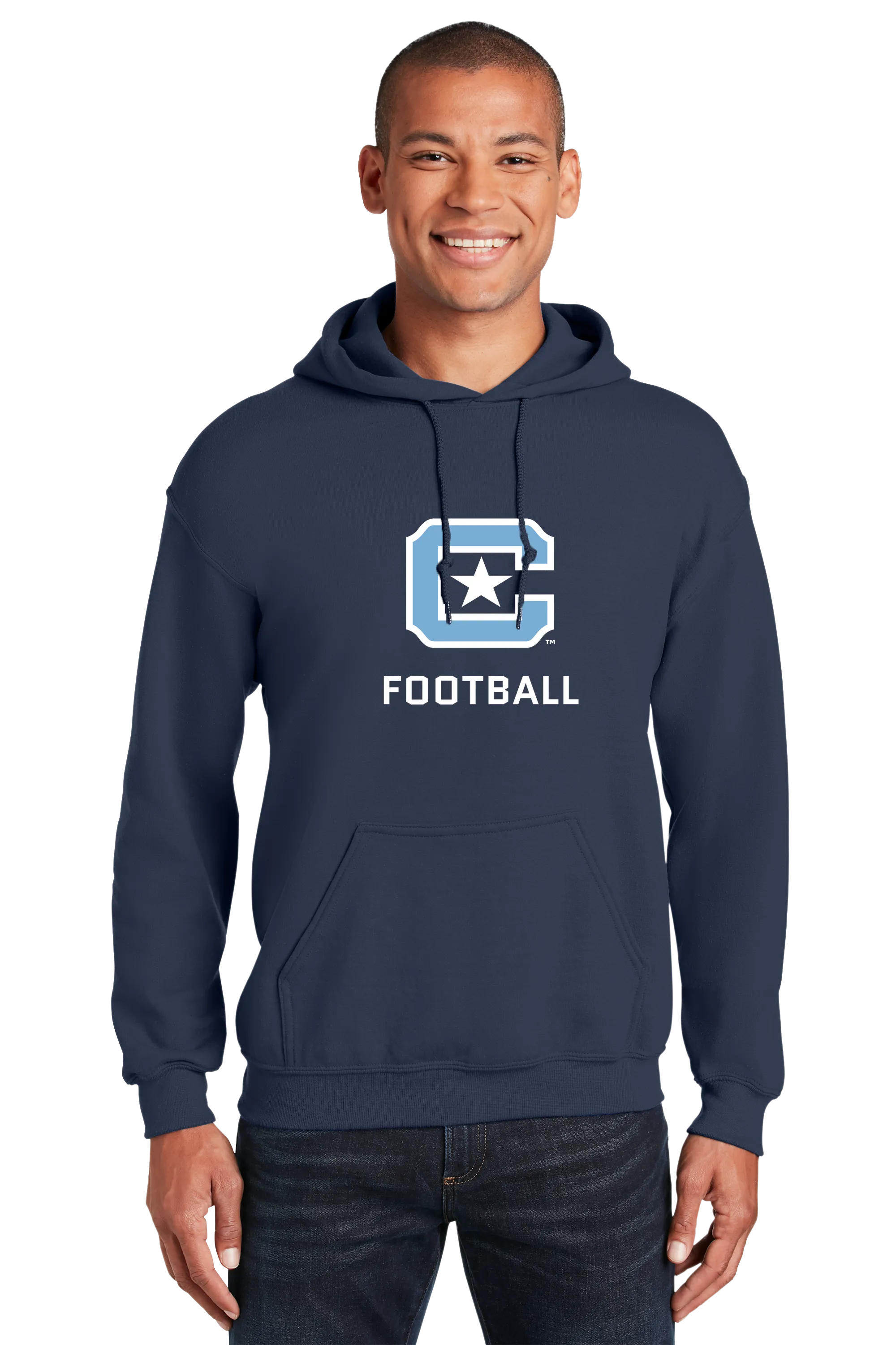 The Citadel Block C Star logo, Sports - Football,  Heavy Blend™ Hooded Unisex Sweatshirt