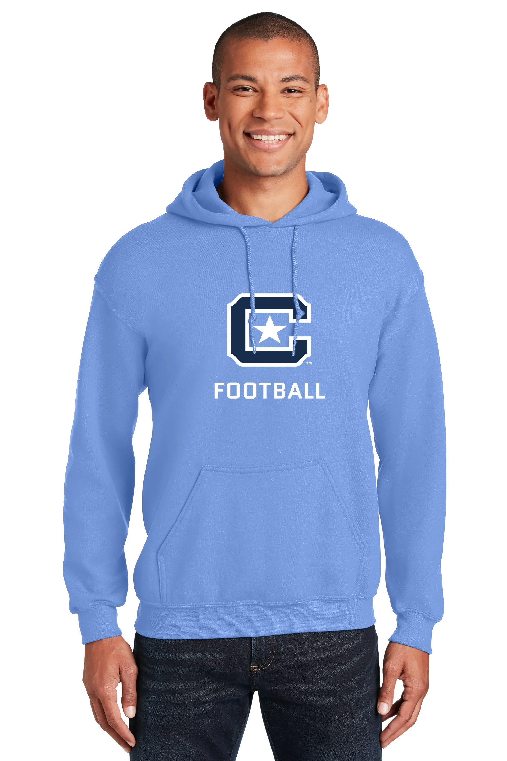 The Citadel Block C Star logo, Sports - Football,  Heavy Blend™ Hooded Unisex Sweatshirt