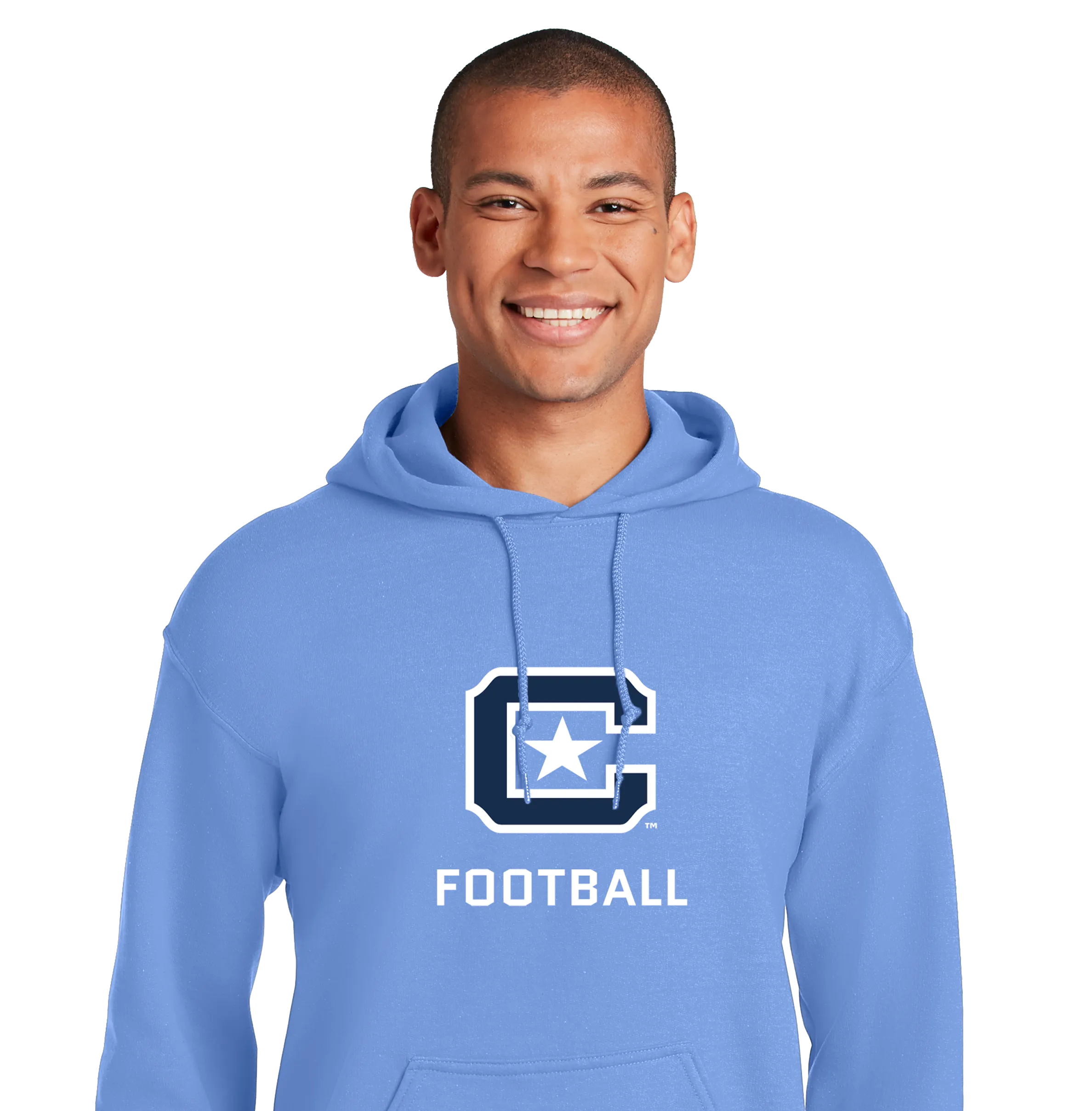 The Citadel Block C Star logo, Sports - Football,  Heavy Blend™ Hooded Unisex Sweatshirt