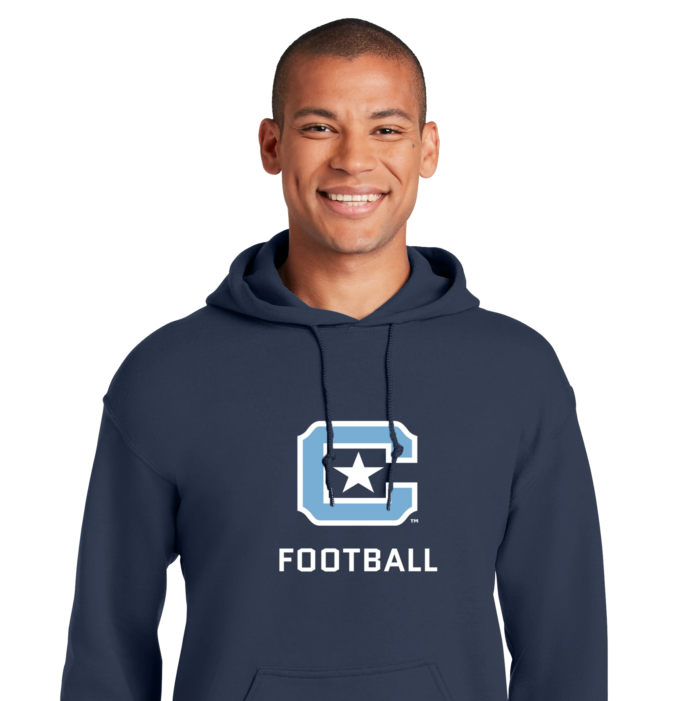 The Citadel Block C Star logo, Sports - Football,  Heavy Blend™ Hooded Unisex Sweatshirt