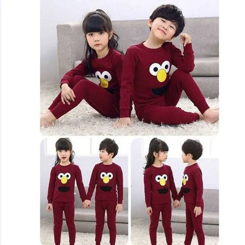 Unisex Mahroon Cute Printed Kids Wear