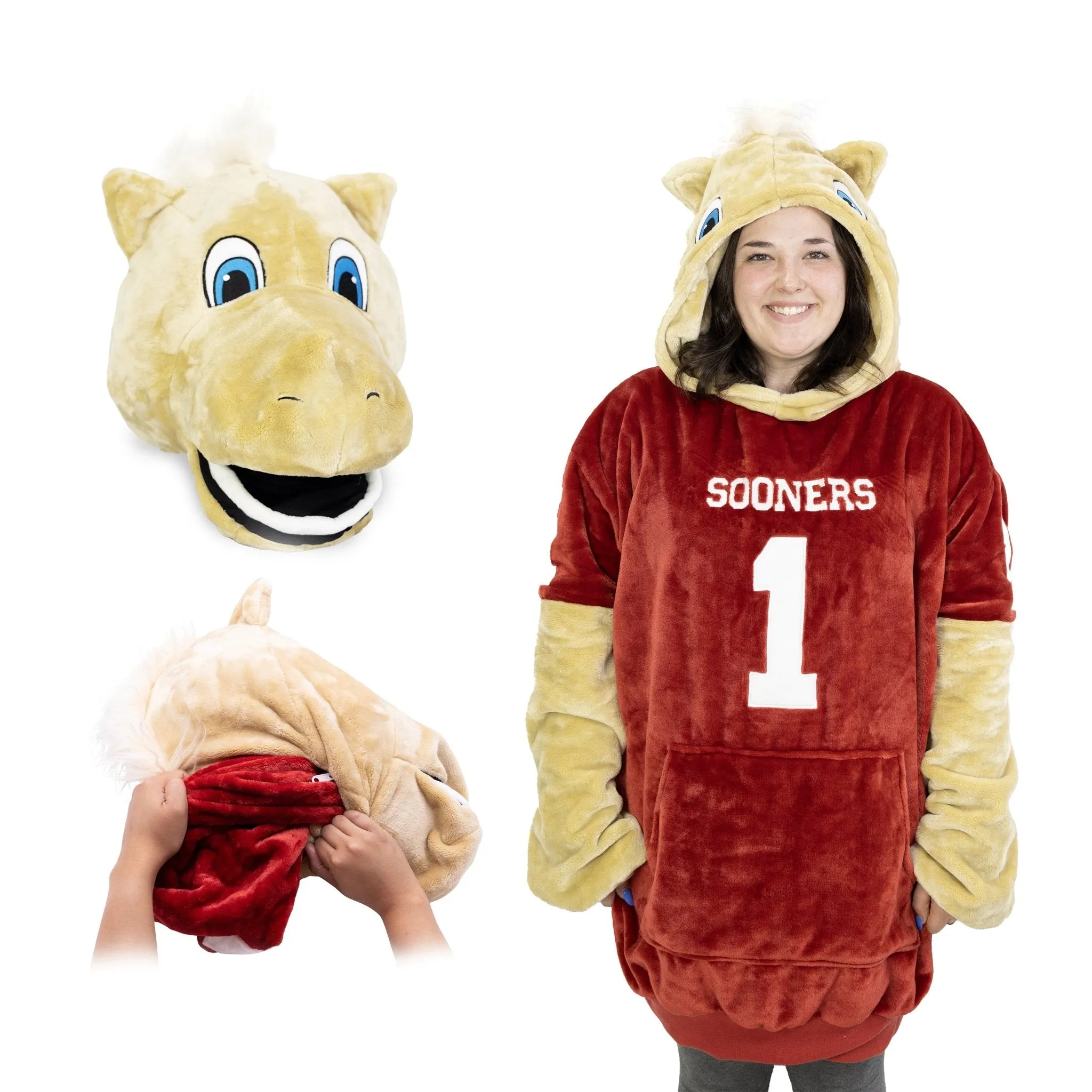 University of Oklahoma Boomer Snugible | Blanket Hoodie & Pillow