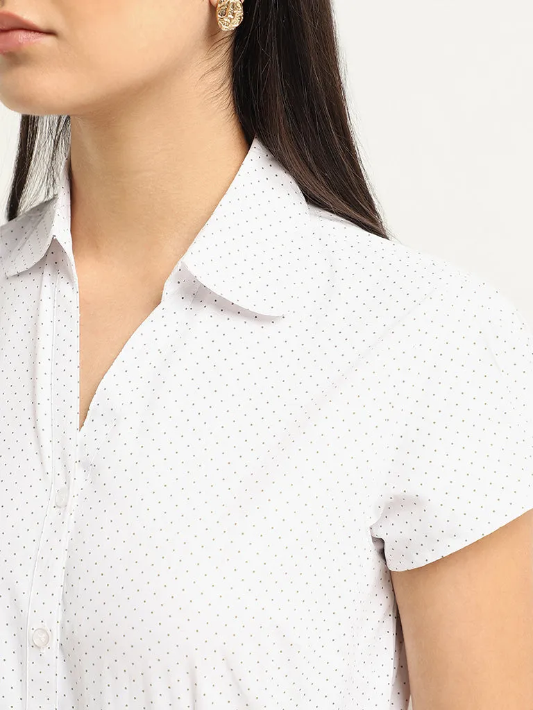 Wardrobe White Printed Shirt