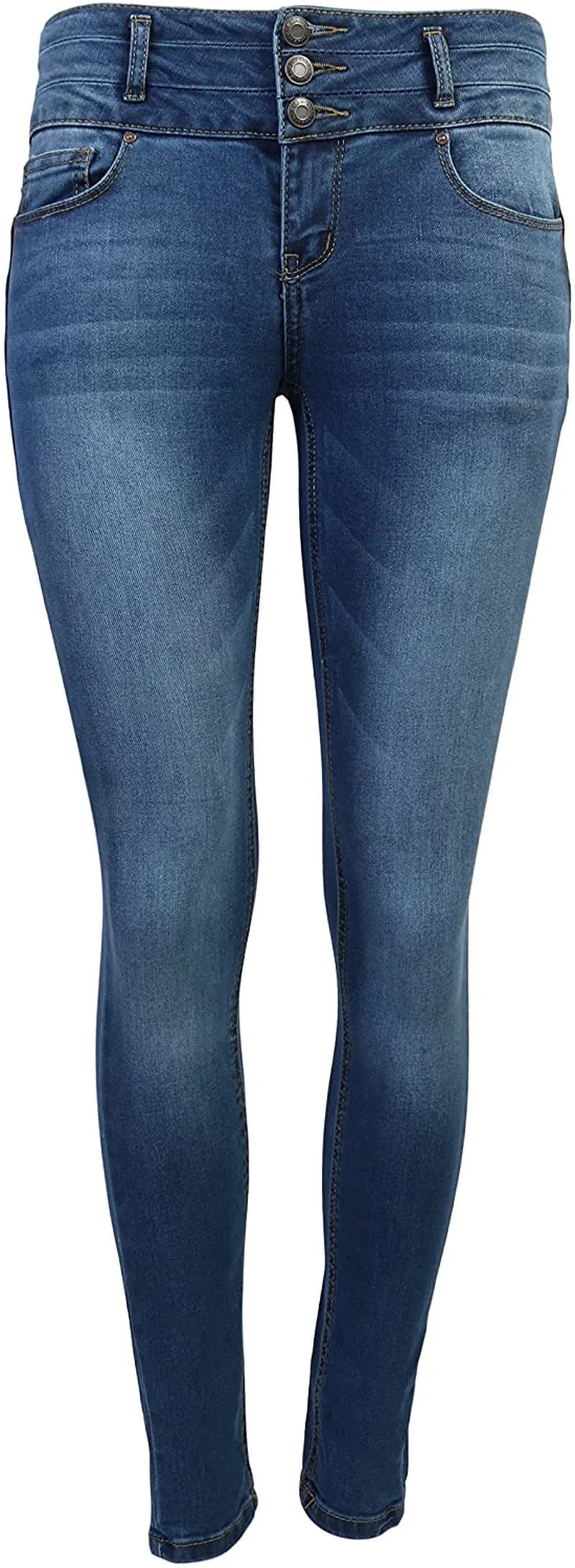 Wax Women's Juniors Body Flattering Mid Rise Skinny Jeans