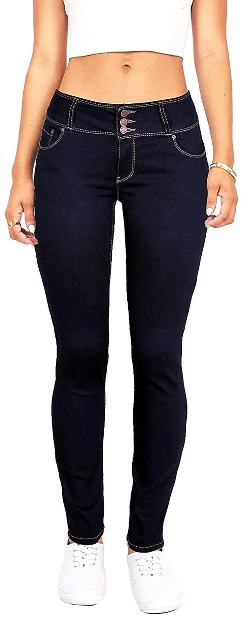 Wax Women's Juniors Body Flattering Mid Rise Skinny Jeans