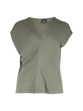 YASMI v-neck t-shirt - Olive