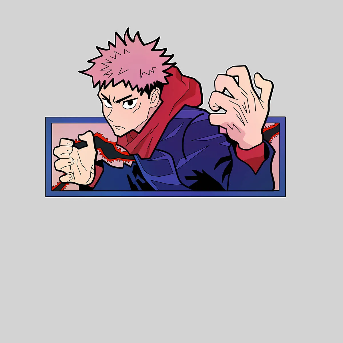 Yuji Itadori Jujutsu Kaisen Japanese Anime Manga T-shirt for Kids